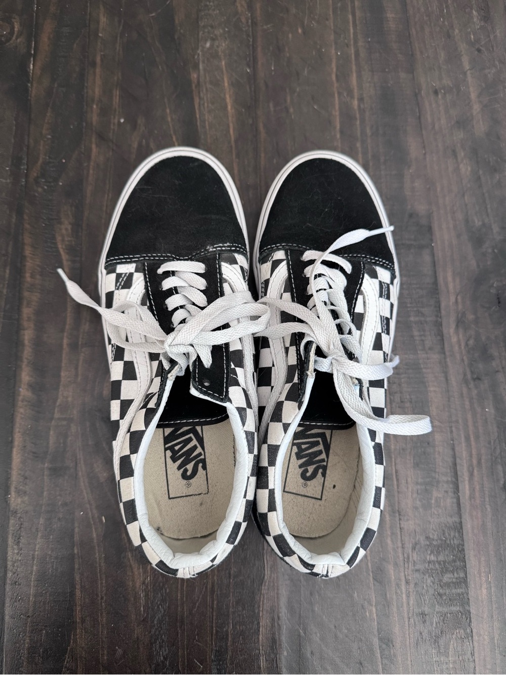 Vans Old Skool Platform Checkerboard Sneakers